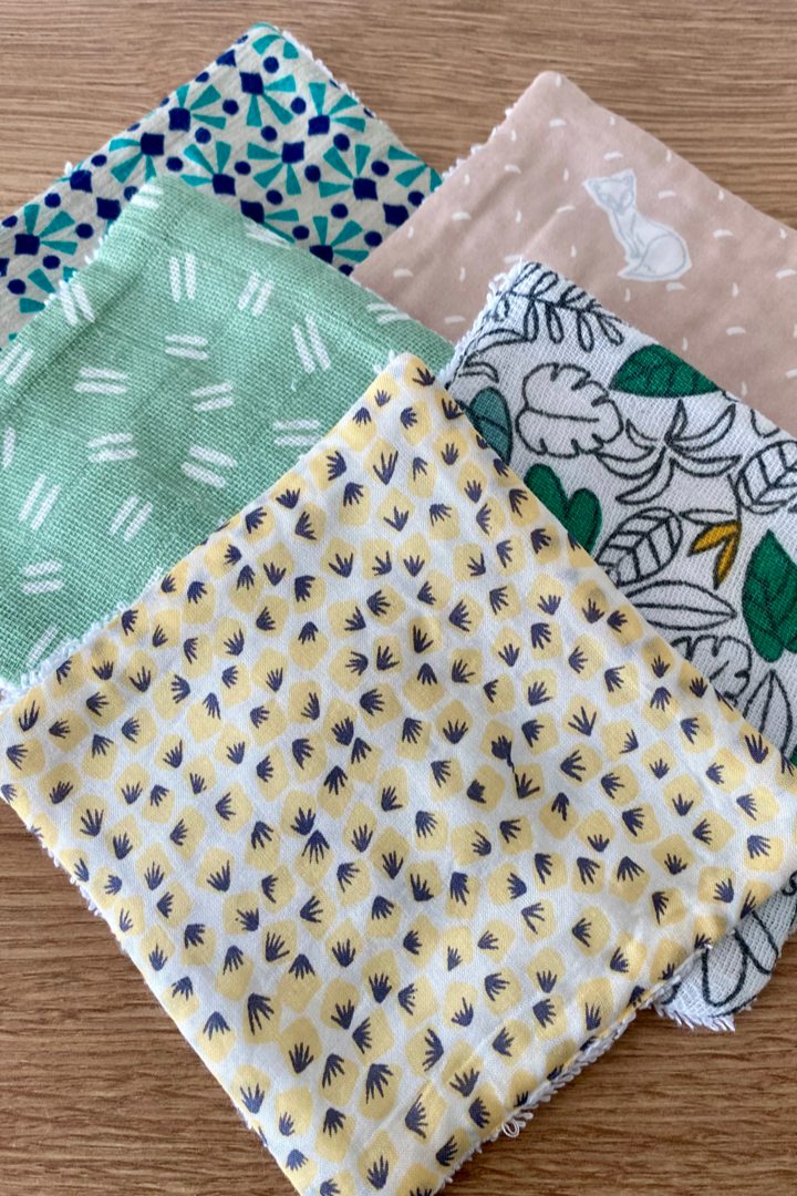 Lingettes réutilisables - Lot de 5