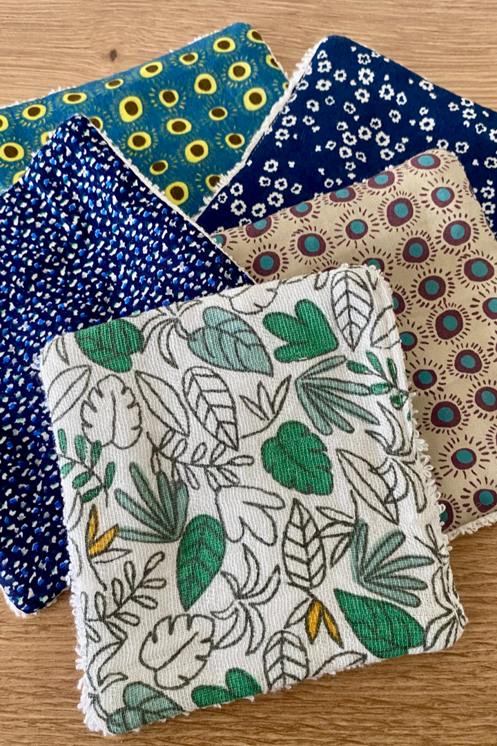 Lingettes réutilisables - Lot de 5
