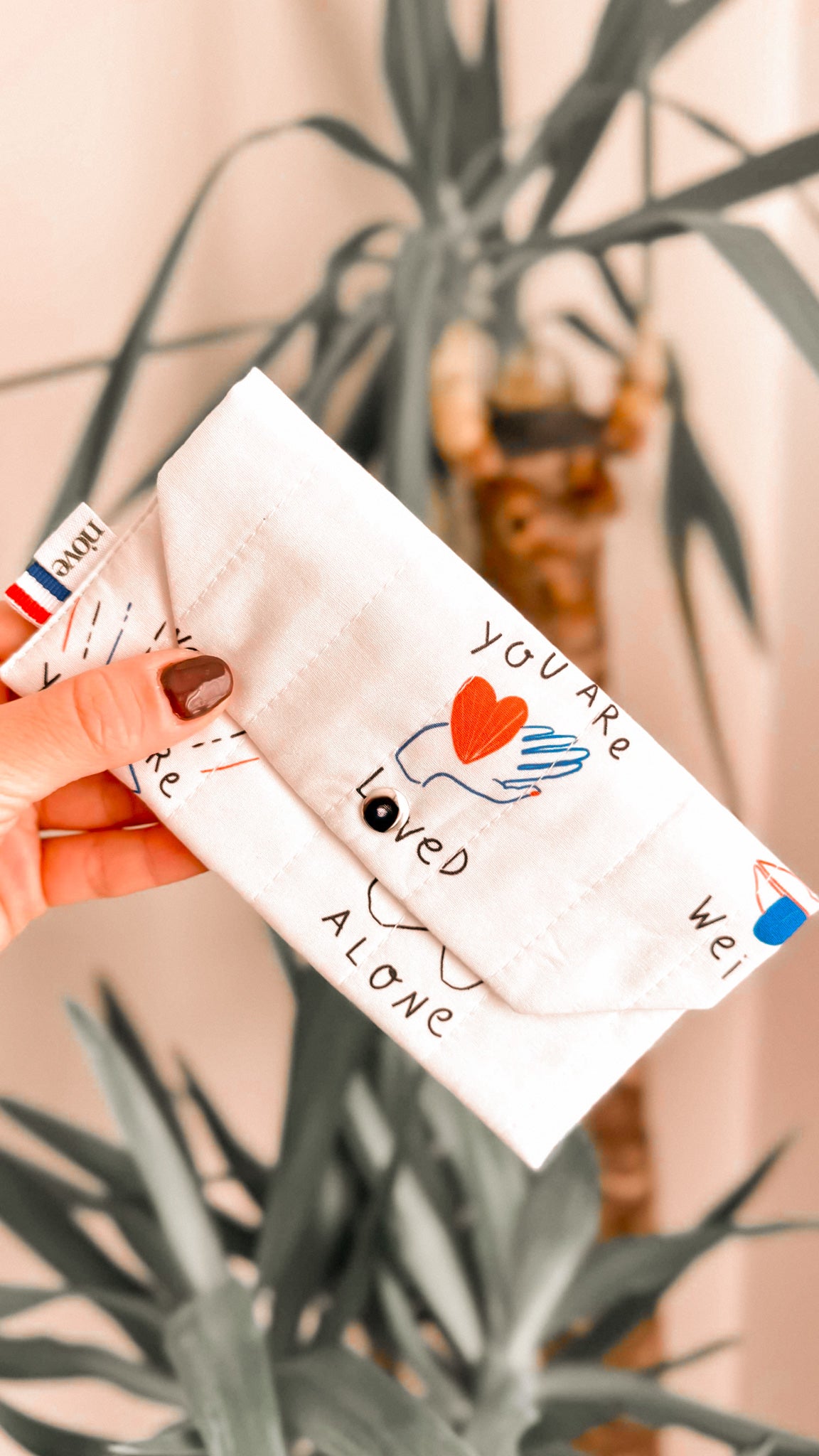 Pochette longue à pression - Love is in the air ❤️