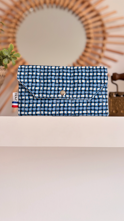 Pochette matelassée à pression