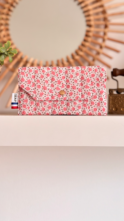 Pochette matelassée à pression