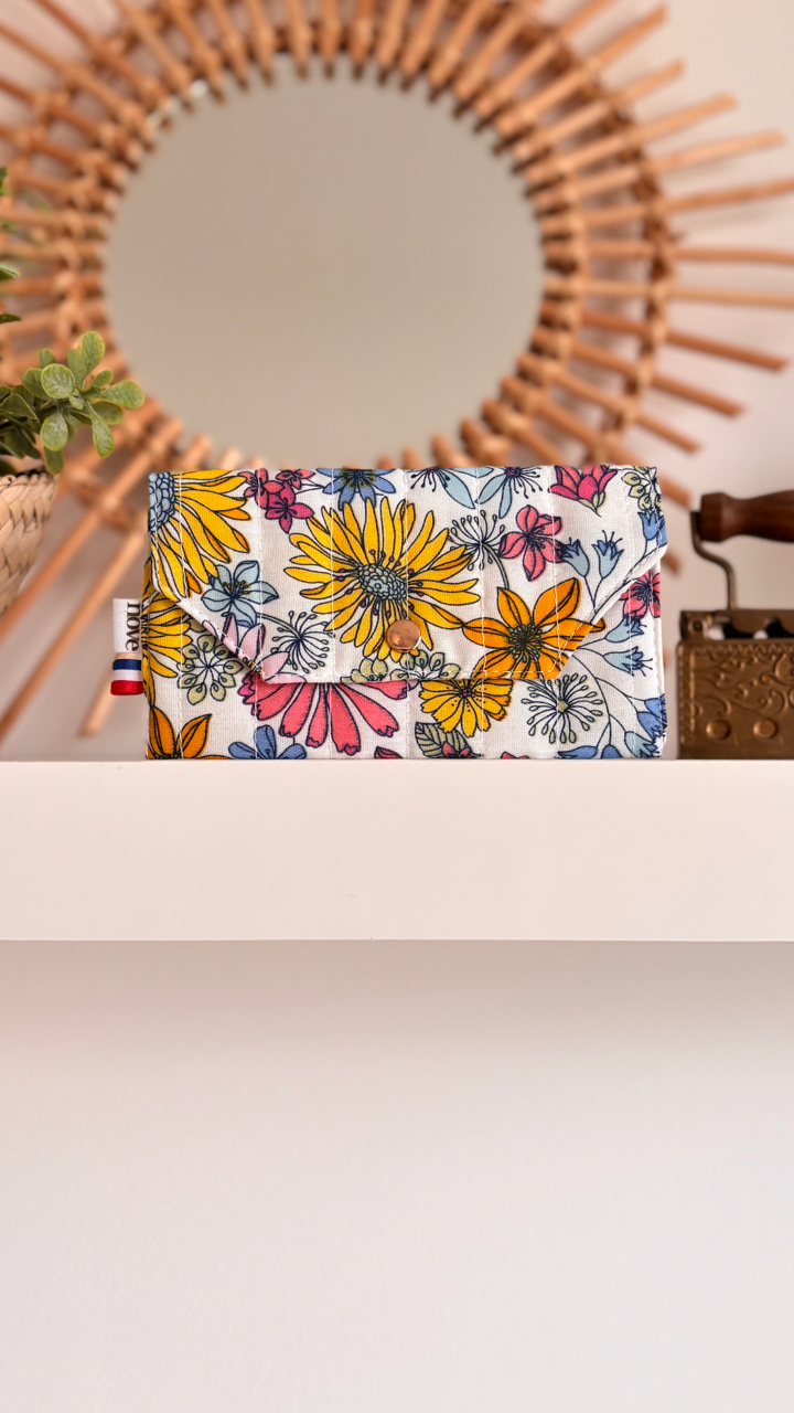Pochette matelassée à pression