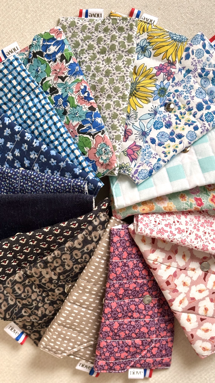 Pochette matelassée à pression
