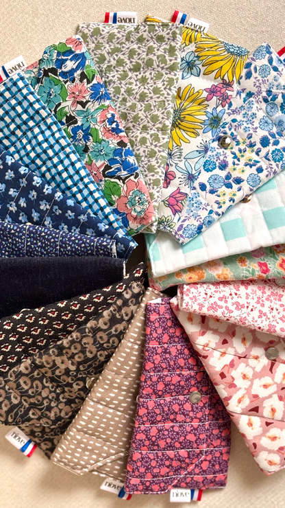 Pochette matelassée à pression