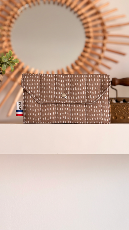 Pochette matelassée à pression