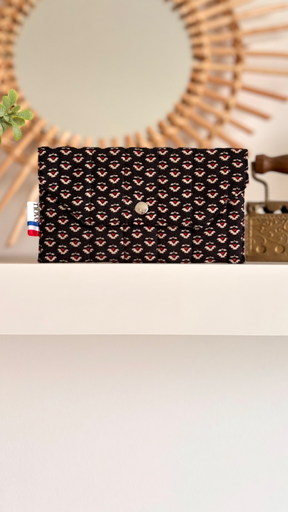 Pochette matelassée à pression