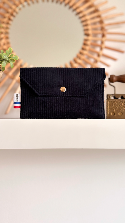 Pochette matelassée à pression