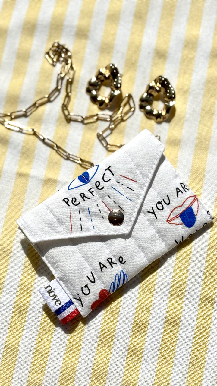 Mini pochette matelassée à pression