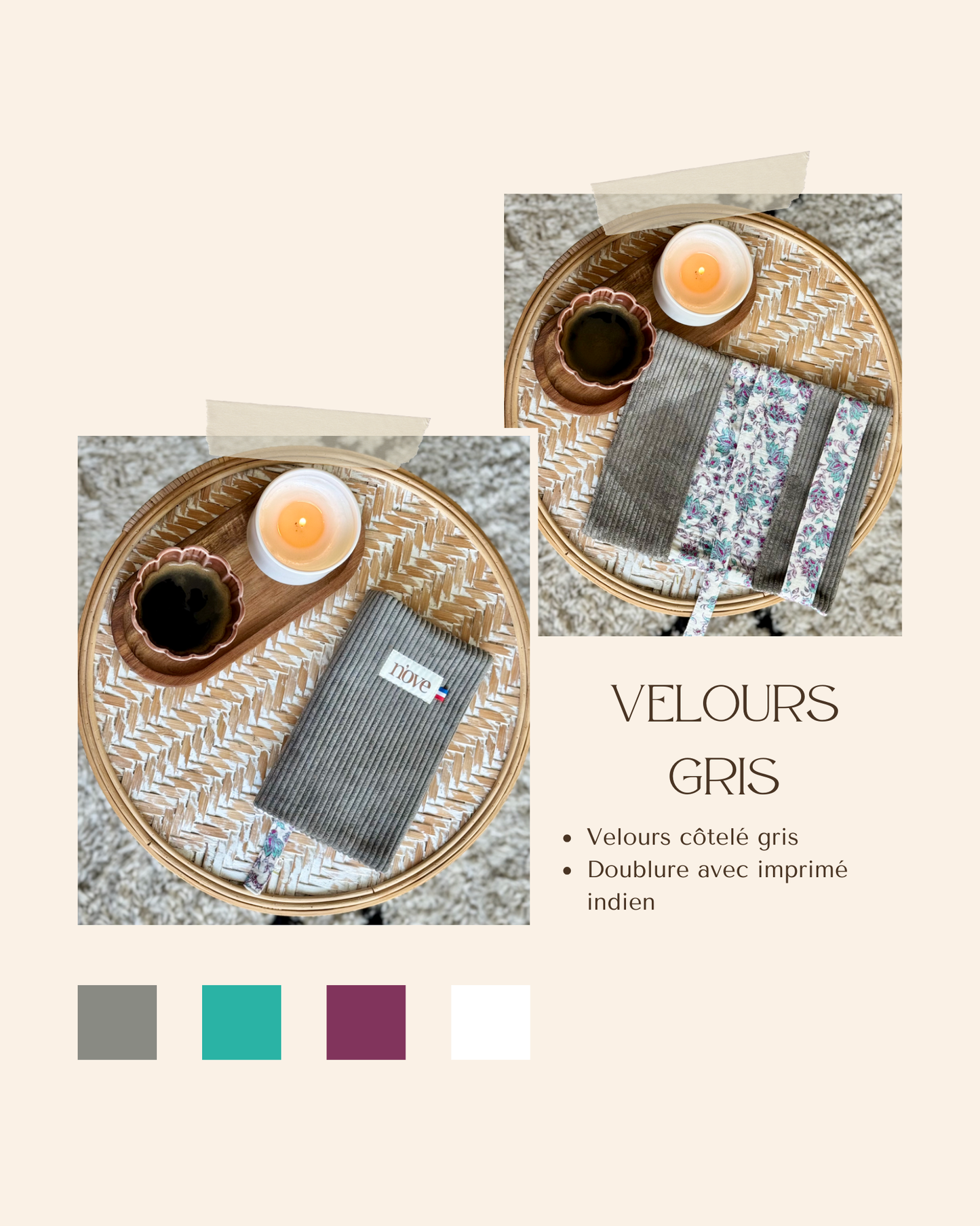 Pochette à livre réglable – Protège livre pour format poche - Divers motifs